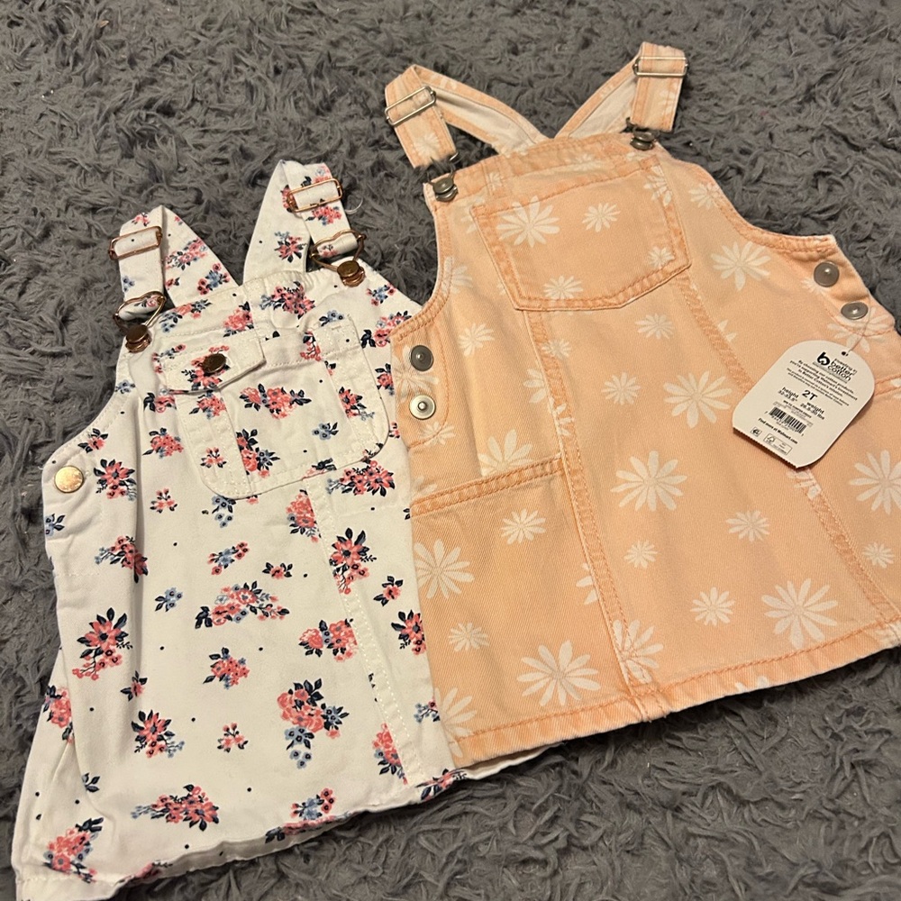 Toddler Girls Overall Dresses Size 2T